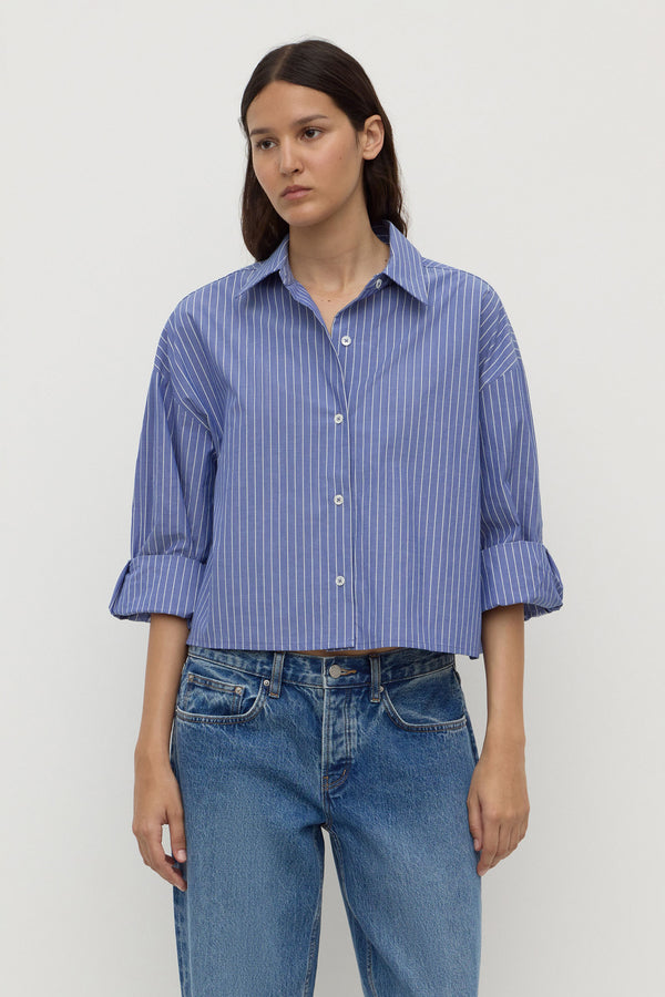 Anais Stripe Cropped Shirt