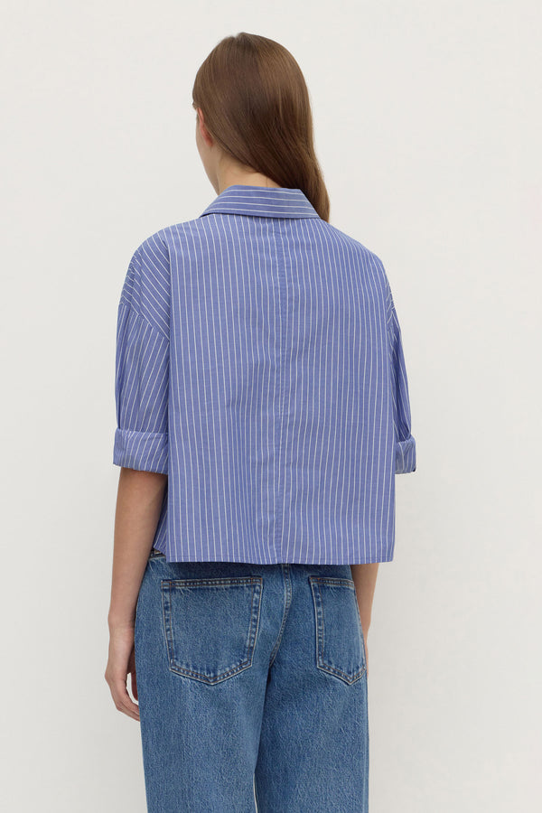 Anais Stripe Cropped Shirt