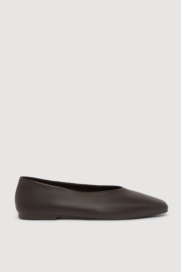 Andrea Leather Ballet Flat Ganache-1