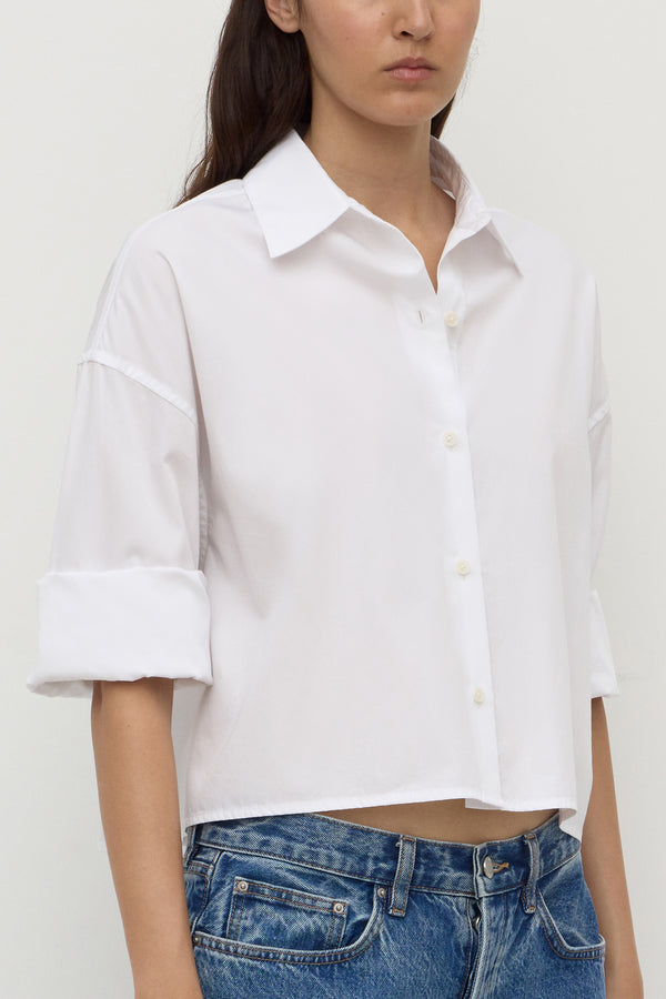 Aurora Cropped Poplin Shirt