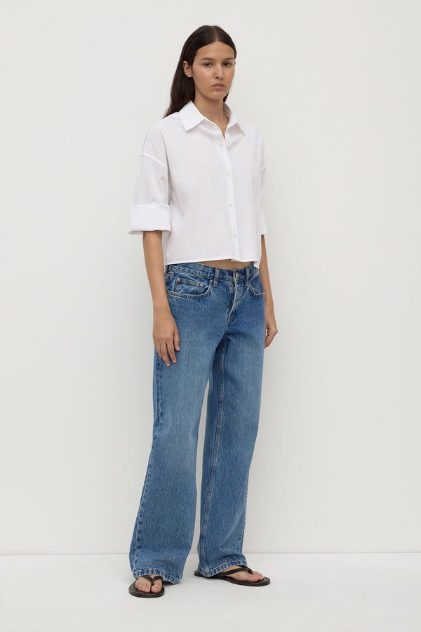 Aurora Cropped Poplin Shirt