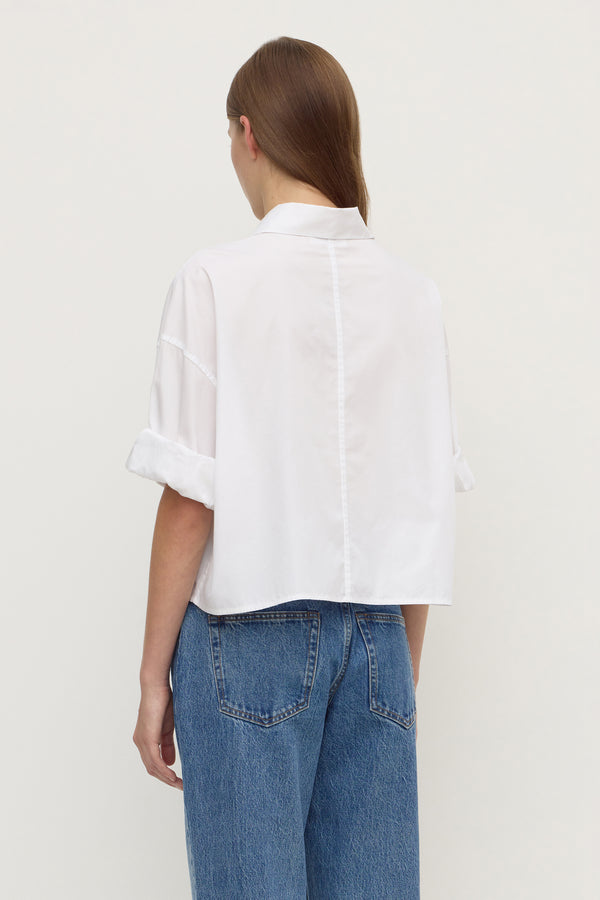 Aurora Cropped Poplin Shirt