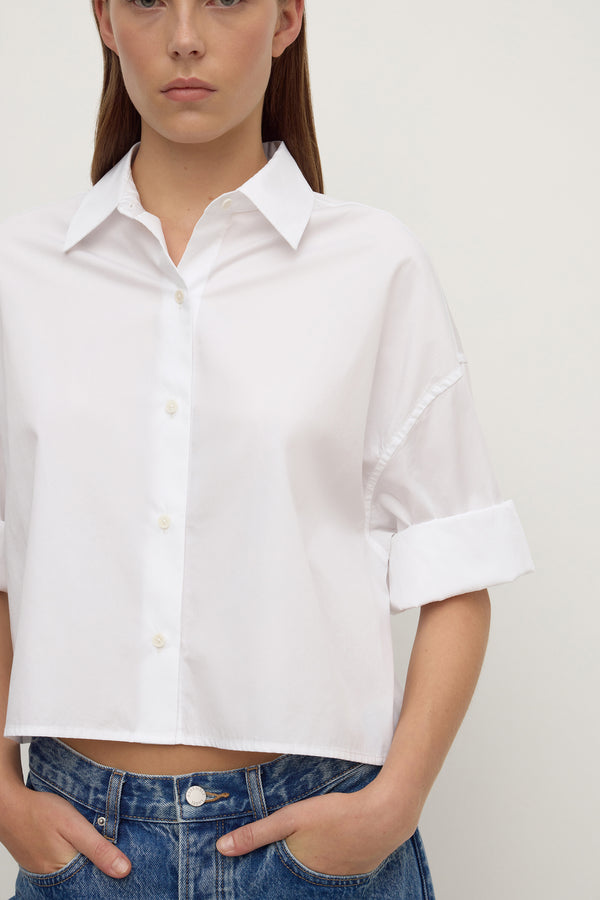Aurora Cropped Poplin Shirt
