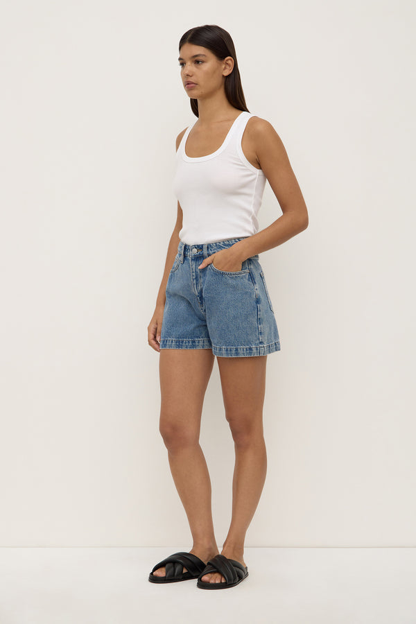 Boxy Denim Short