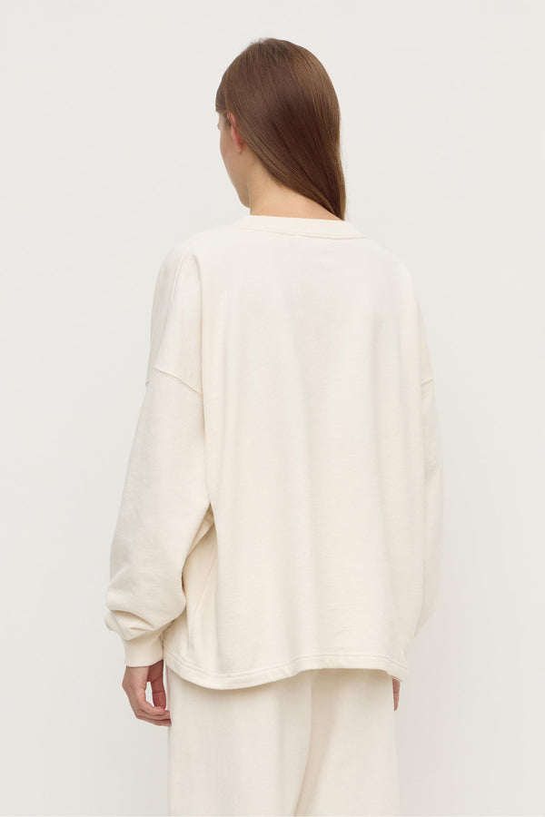 Brushed Cotton Lounge Sweater
