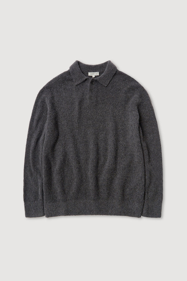 Dover Boucle Knit Cashmere Polo