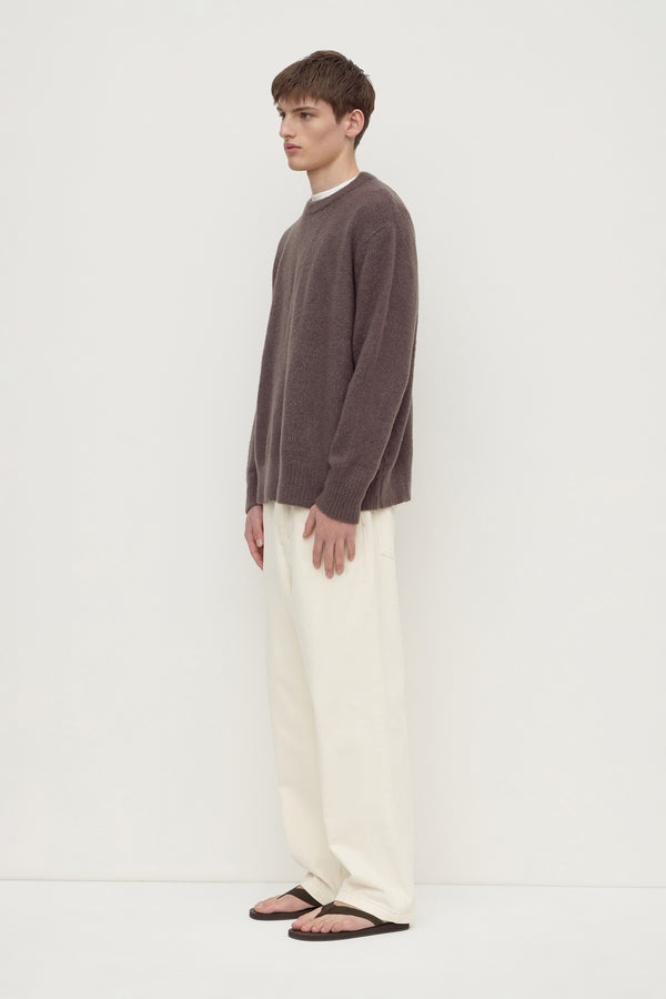 Dover Boucle Knit Cashmere Crew
