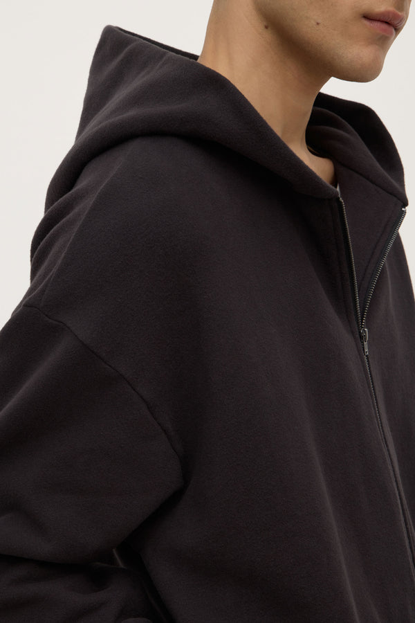 Hudson Relaxed Zip Fleece Hoodie