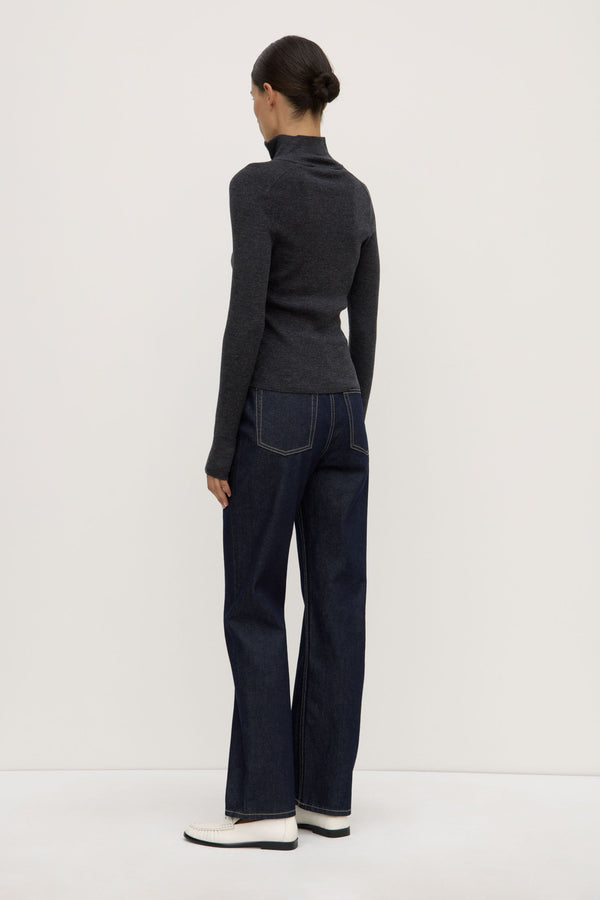 Laine Quarter Zip Wool Knit