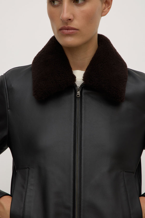 Leather Bomber Jacket