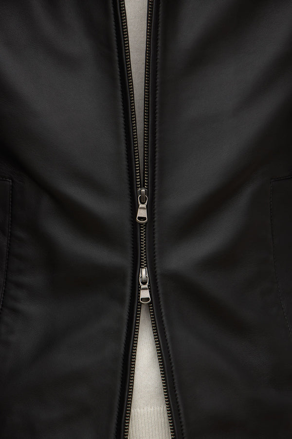 Leather Bomber Jacket