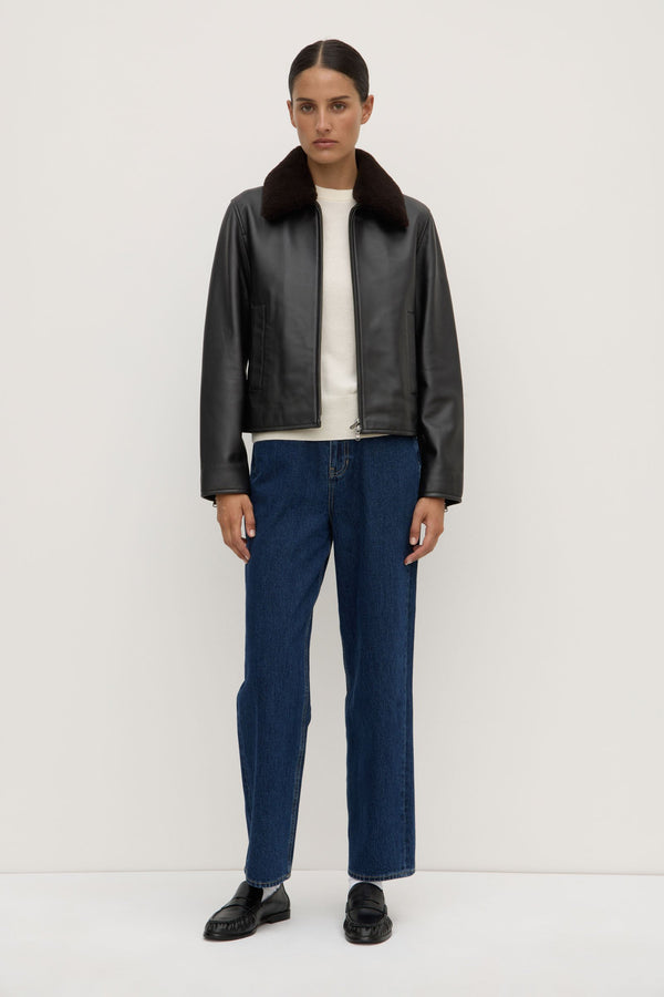Leather Bomber Jacket