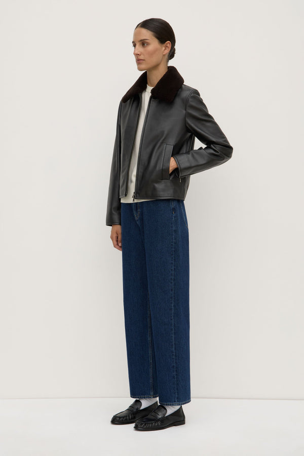 Leather Bomber Jacket