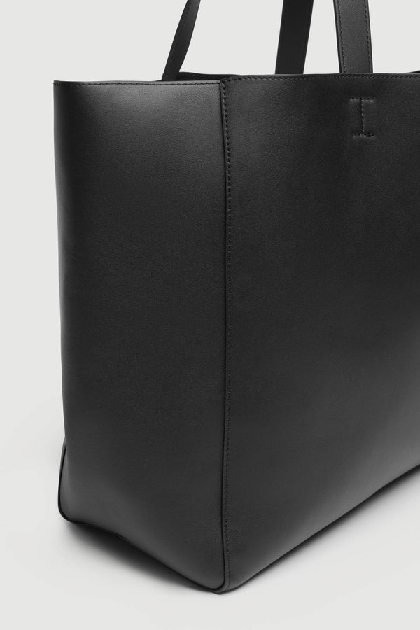 Marina Leather Tote Black-2