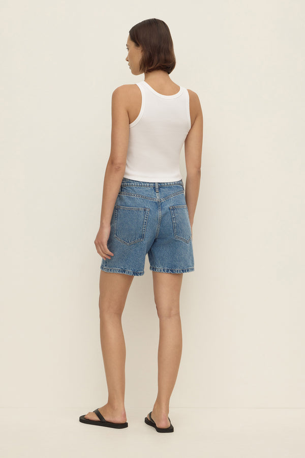 Mid Rise Vintage Denim Short