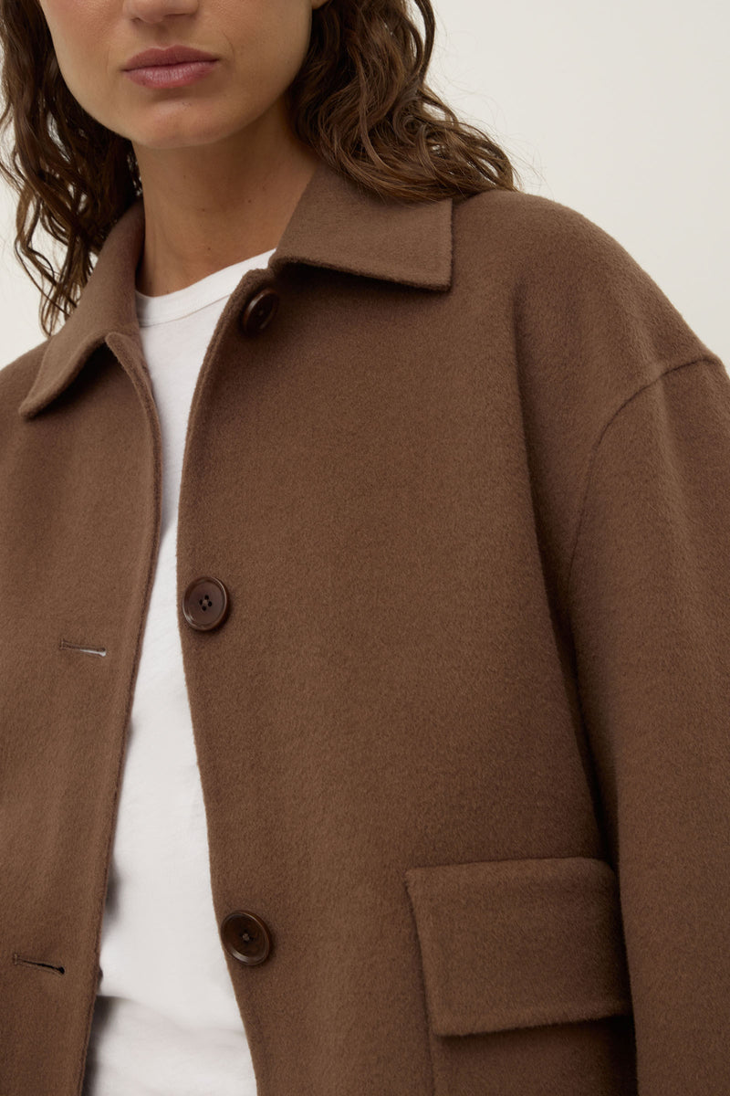 Womens Mya Wool Jacket Milk Choc | Assembly Label – Assembly Label