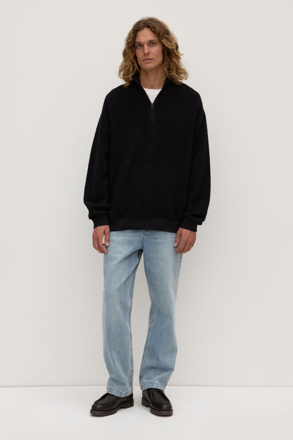 Palmer Wool Blend Funnel Neck Zip Sweat