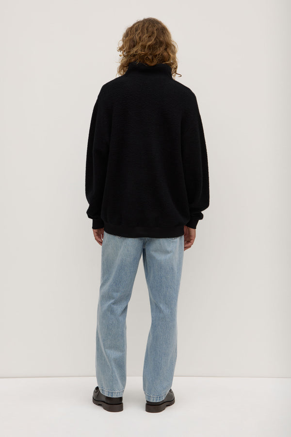 Palmer Wool Blend Funnel Neck Zip Sweat