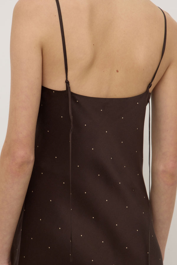 Pippa Dot Silk Slip Dress