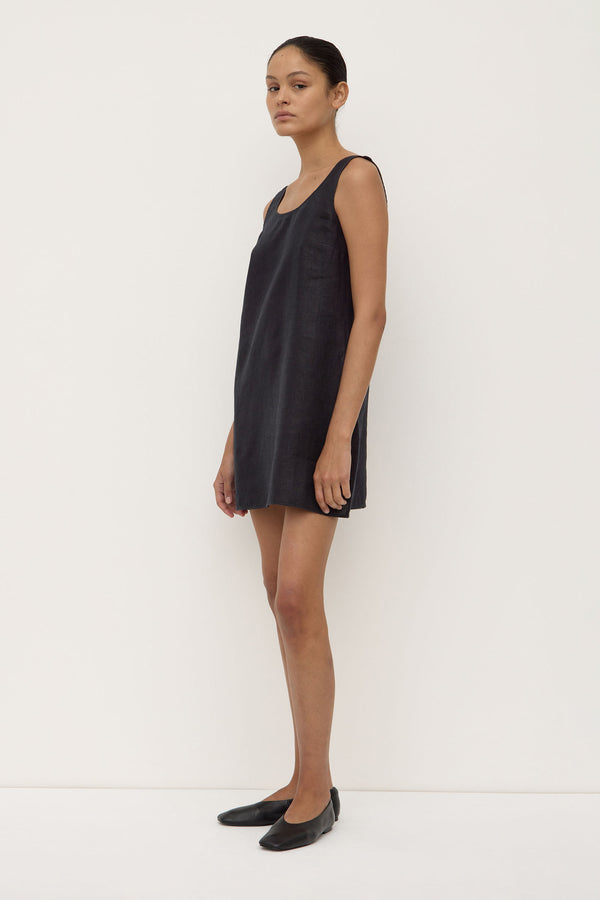 Selma_Linen_Mini_Dress_Black_0084