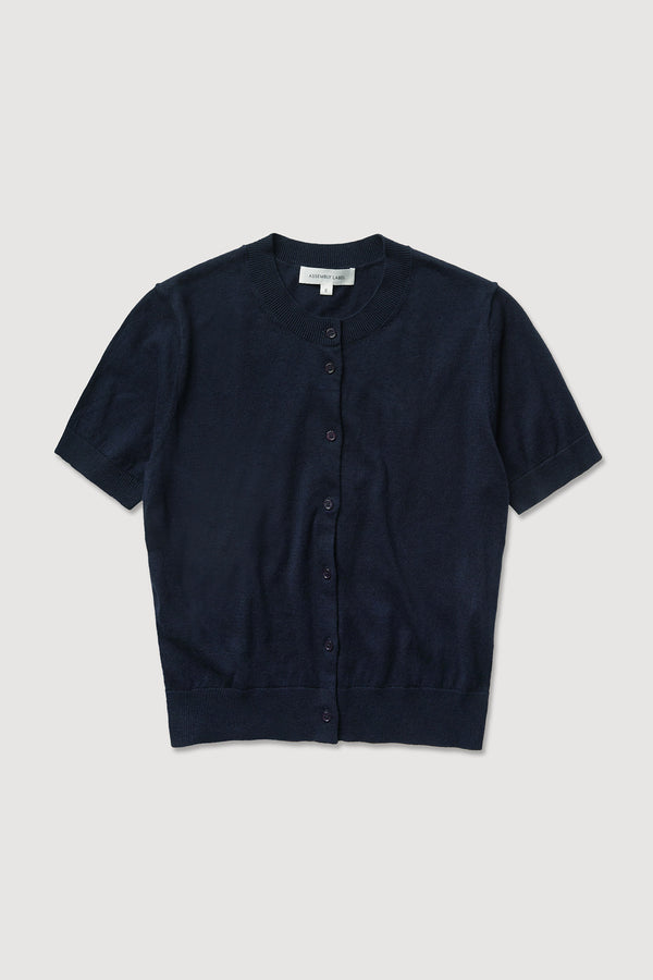 Semra Cotton Cashmere Short Sleeve Cardigan
