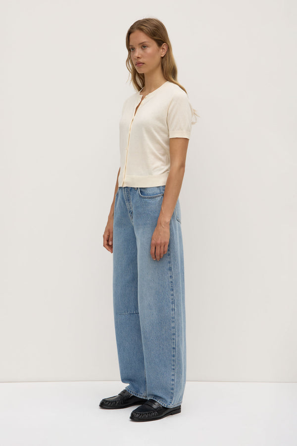 Semra Cotton Cashmere Short Sleeve Cardigan