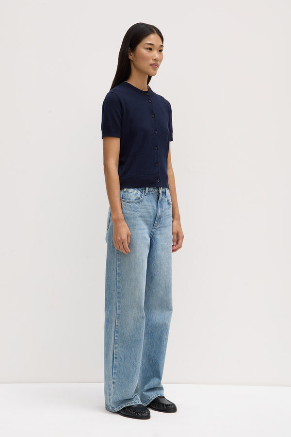 Semra Cotton Cashmere Short Sleeve Cardigan