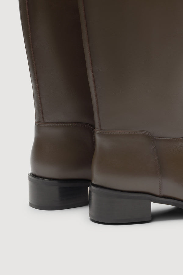 Stevie Leather Riding Boot Walnut-3
