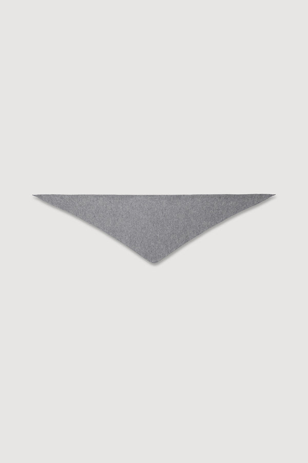 Triangular Cashmere Scarf Grey Marle-1