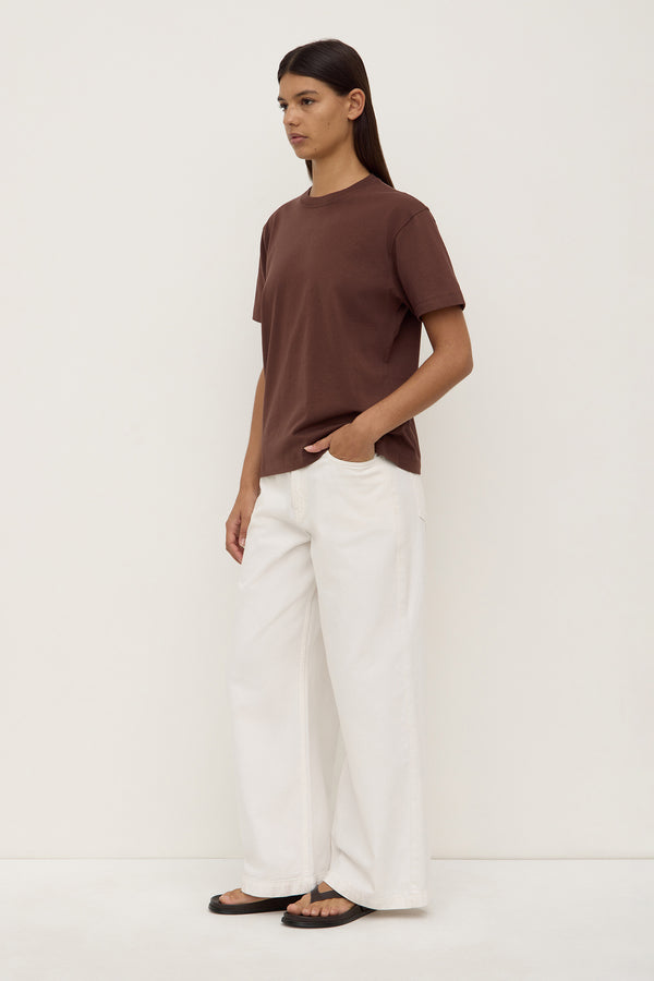 Womens Organic Base Tee Espresso-3