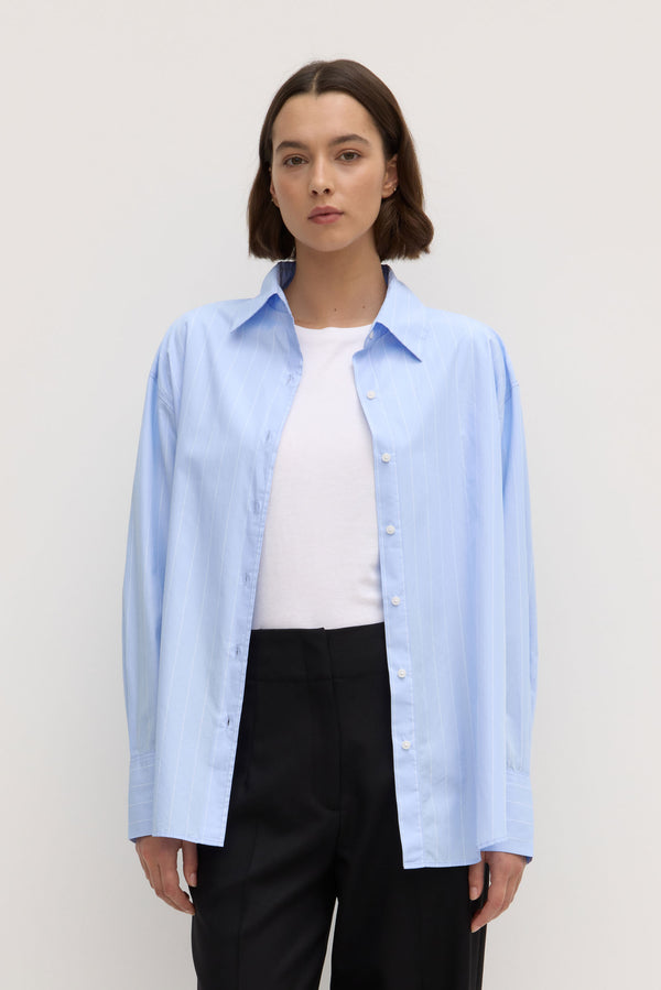 Womens Otis Poplin Stripe Shirt