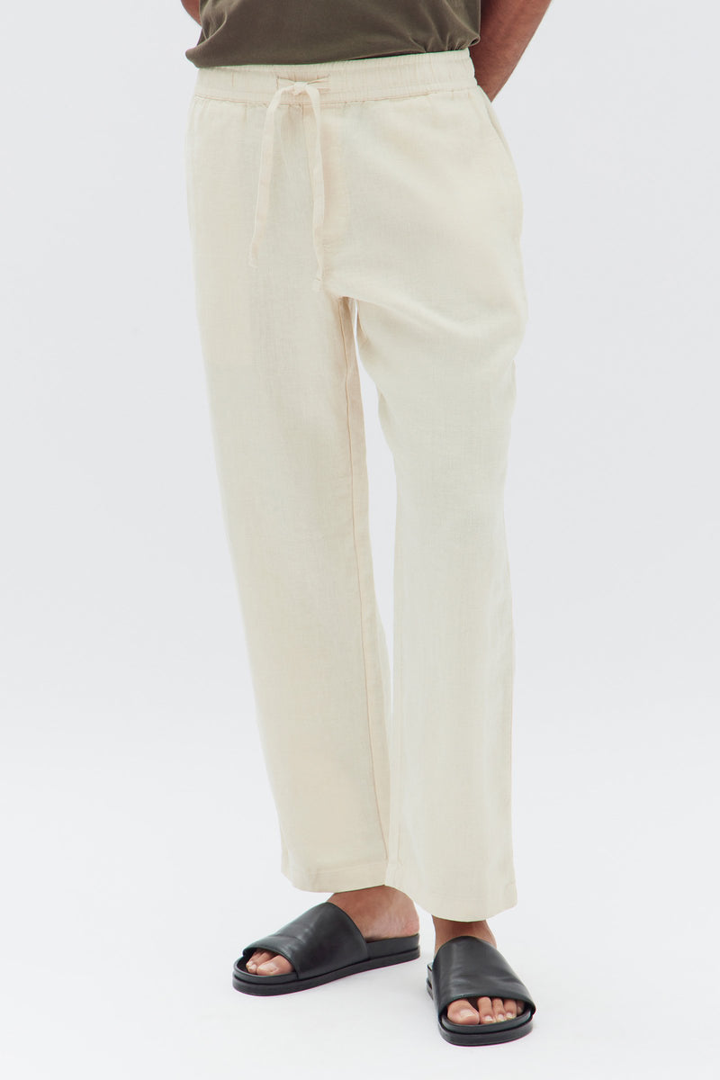 Auckland Natural Tapered Linen Pants – Isona Linen