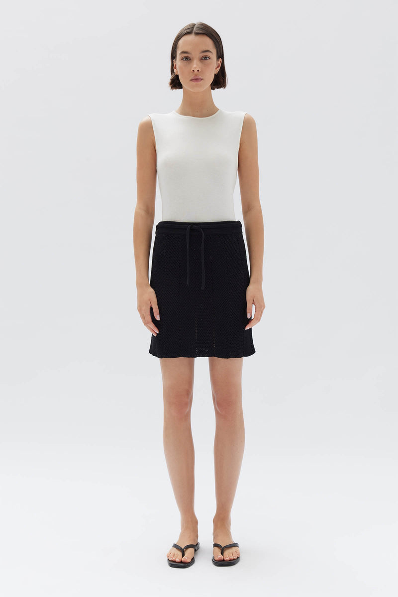 Womens Jennie Knit Skirt Black Assembly Label NZ Assembly