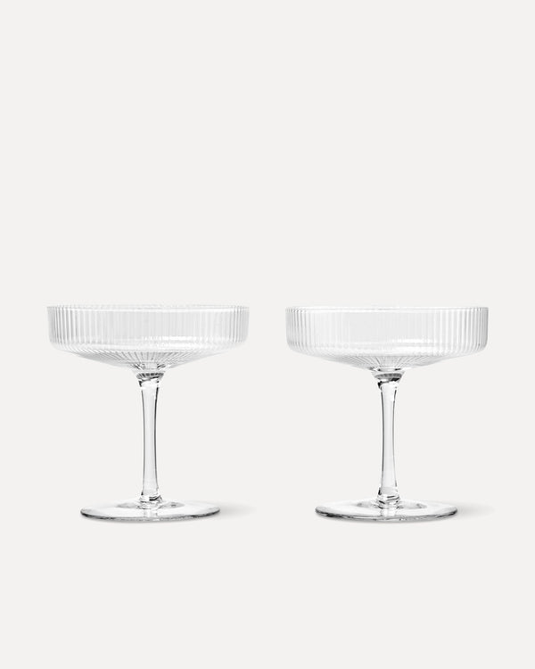 Ferm Living Ripple Champagne Saucers