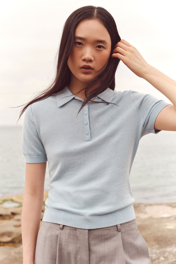 Sloane Cotton Cashmere Polo