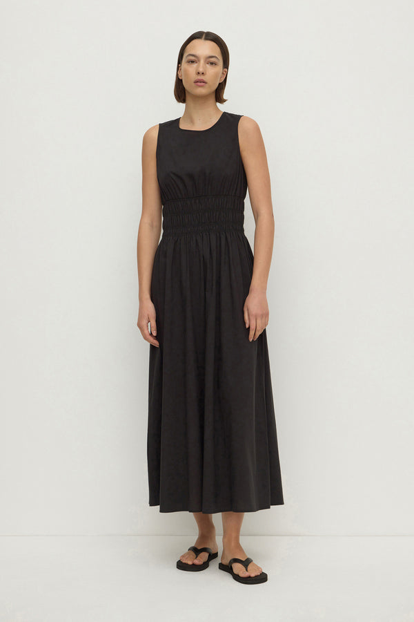 Abigail_Cotton_Shirred_Dress_Black_0035