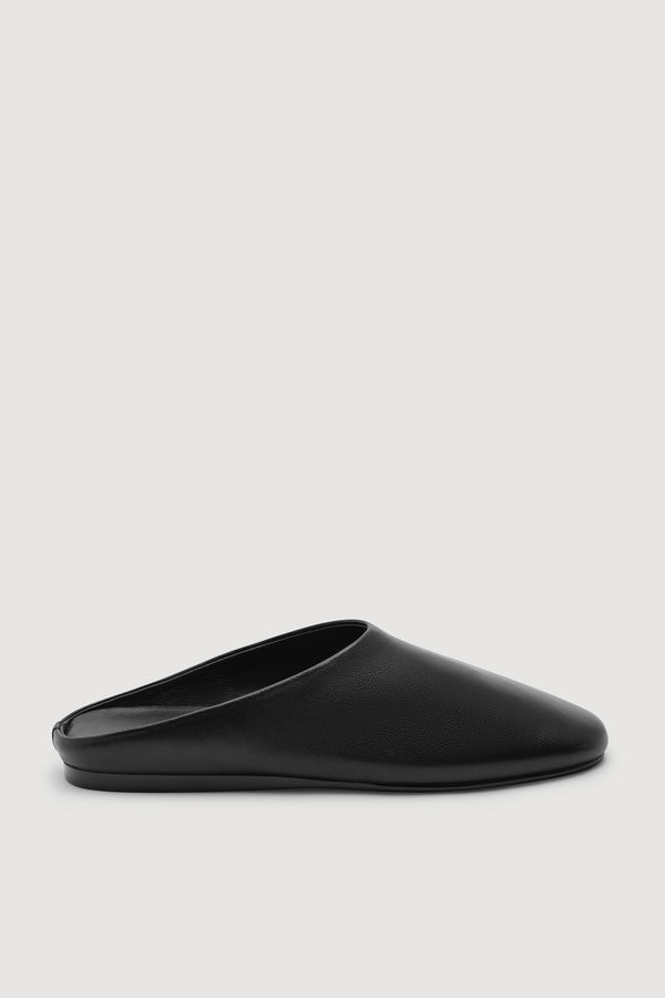 Aiden Leather Slide Black-1