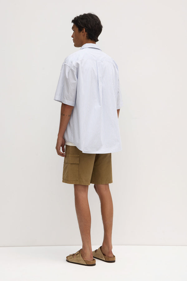 Alec Poplin Stripe Short Sleeve Shirt