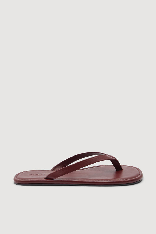 Alina Leather Thong Raisin-1