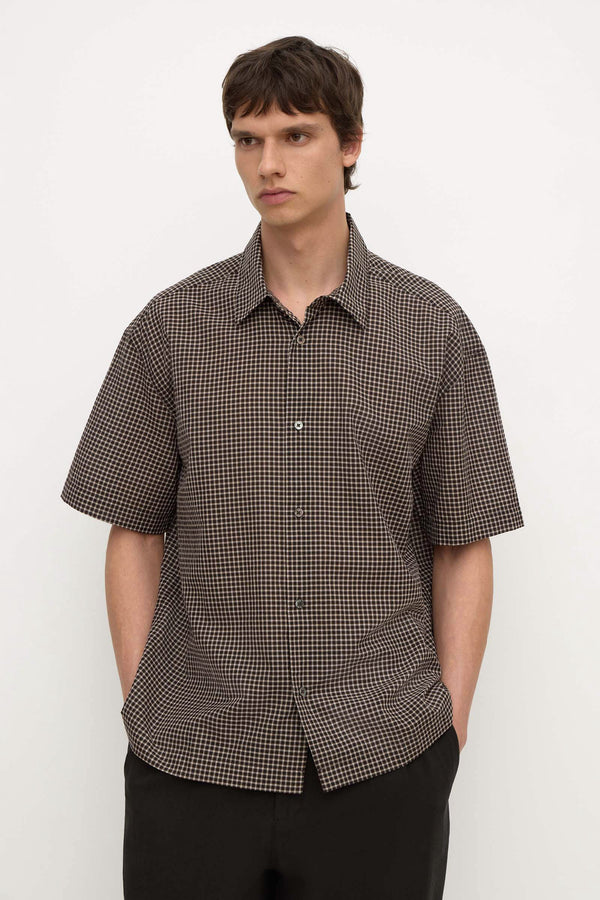 Alta_Check_Short_Sleeve_Shirt_Brown_Black_0700