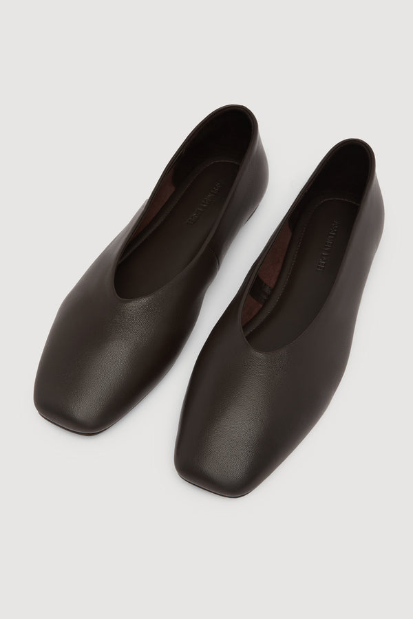 Andrea Leather Ballet Flat Ganache-2