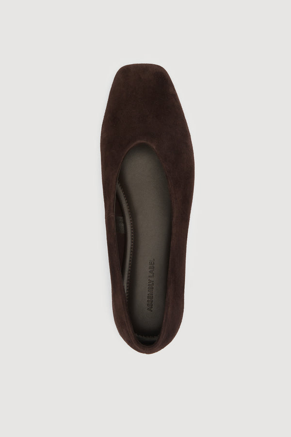 Andrea Suede Ballet Flat Ganache-4