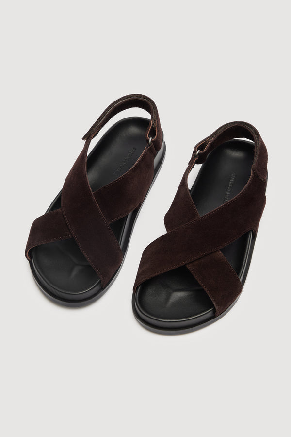 Ren Suede Crossover Sandal