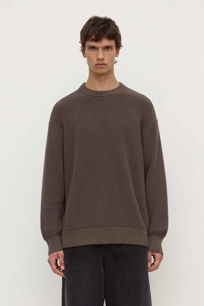 Mens Carson Cotton Rib Knit Bark | Assembly Label – Assembly Label | NZ