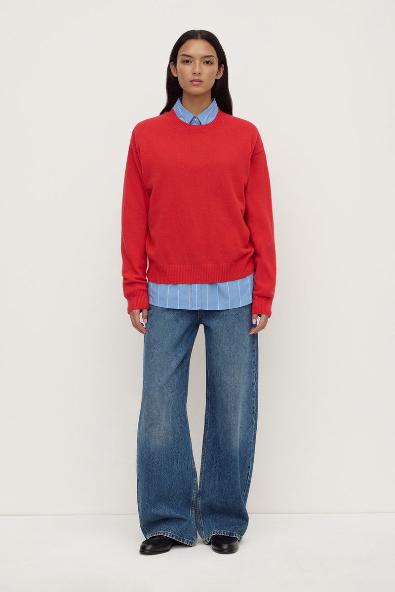 Womens Carter Wool Sweater Flame | Assembly Label – Assembly Label | NZ