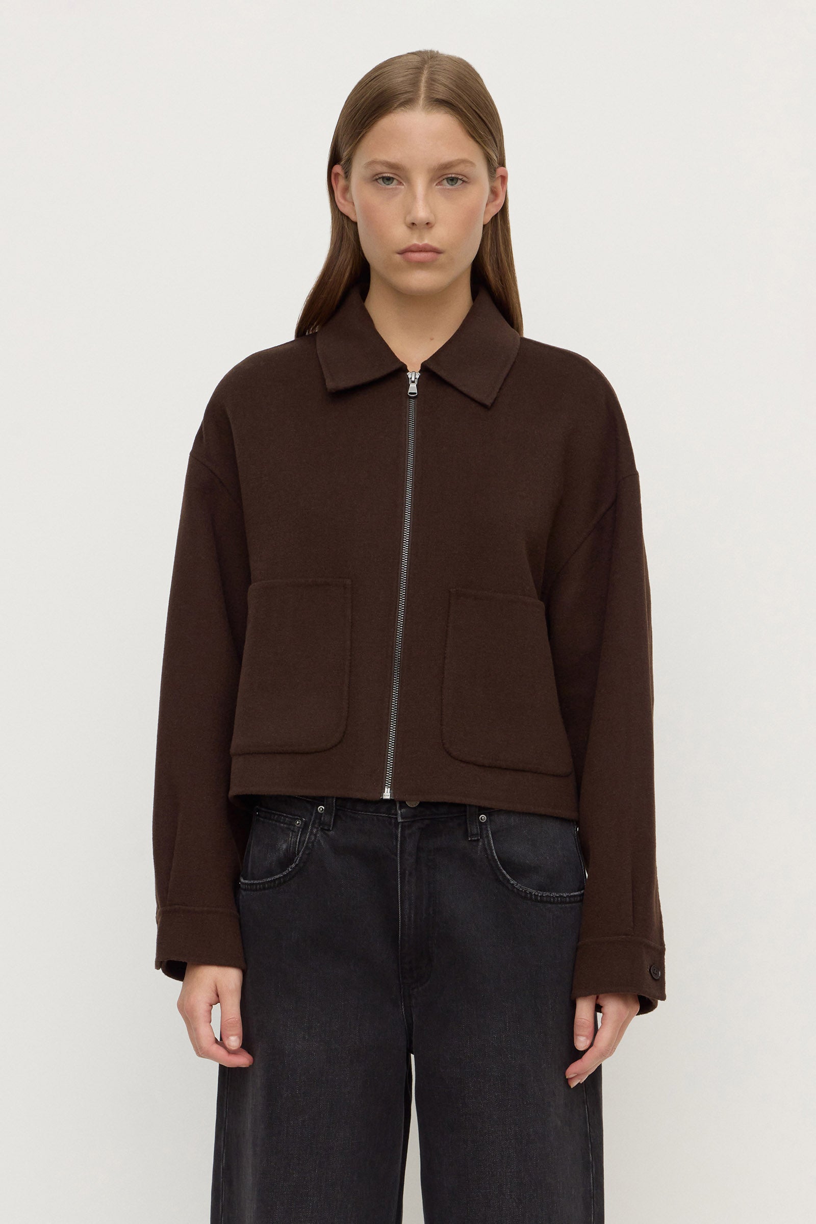 Womens Dallas Wool Jacket Dark Choc | Assembly Label – Assembly