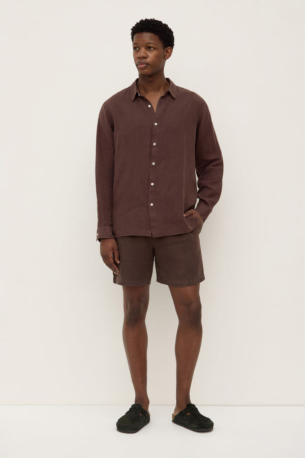 Everyday Mens Linen Long Sleeve Shirt Ganache-2