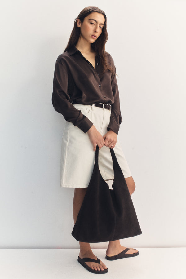 Neve Suede Shoulder Bag
