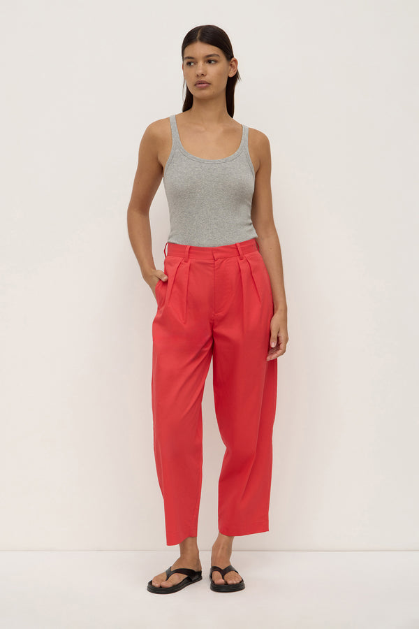 Geno Poplin Pant Chilli-2