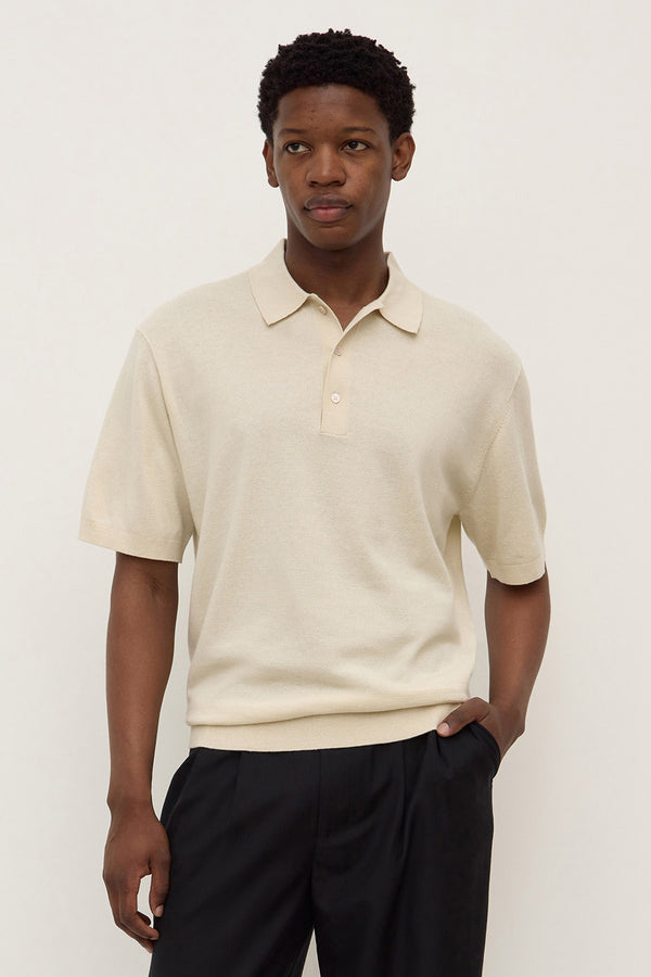 Henry Knit Polo Limestone-2